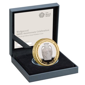 Wedgwood 2019 UK £2 Silver Proof Piedfort Coin