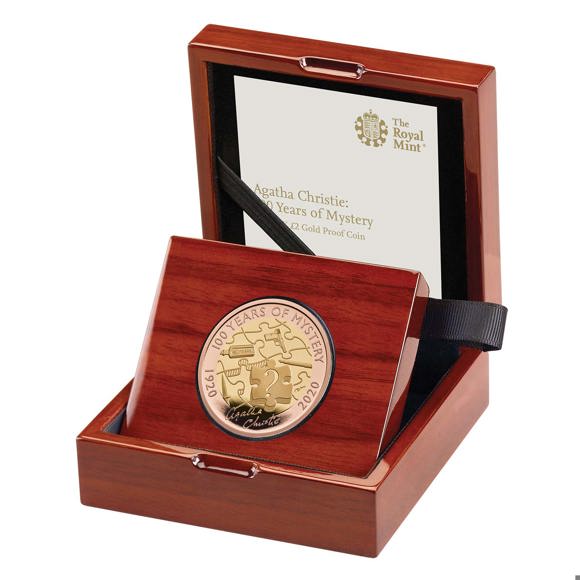 Agatha Christie: 100 Years of Mystery 2020 £2 UK Gold Proof Coin