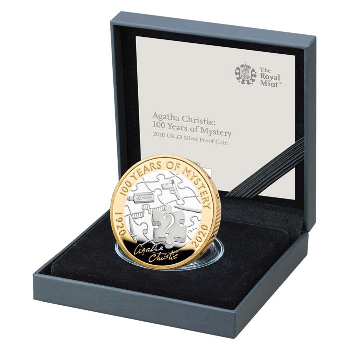 Agatha Christie: 100 Years of Mystery 2020 UK £2 Silver Proof Coin