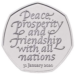 Withdrawal from the European Union 2020 UK 50p Brilliant Uncirculated Coin