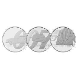 James Bond Coins 17 James Bond 2020 UK £5 Brilliant Uncirculated 3 Coin Series