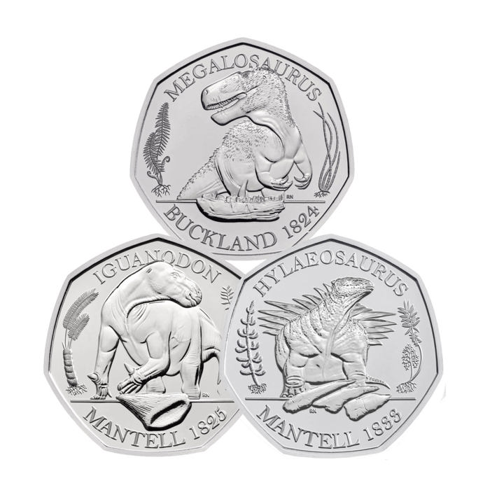 Dinosauria Collection 2020 50p BU - 3 Coin Series