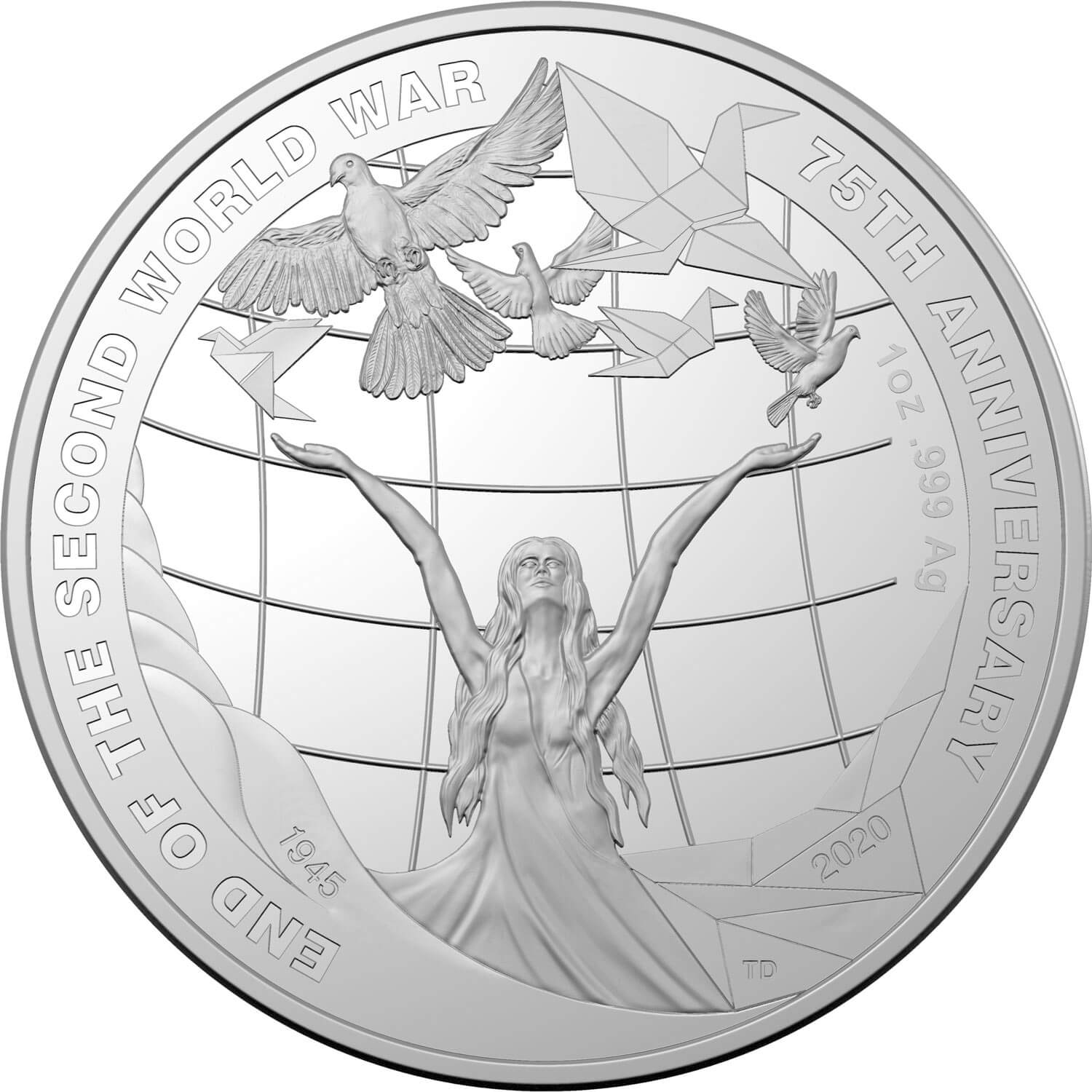 End of the Second World War Silver Proof Three-Coin Set