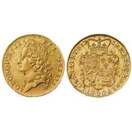 1739 George II Intermediate Head Two Guinea - VF