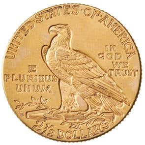 US, Indian Head Gold $2.5 1908-1929