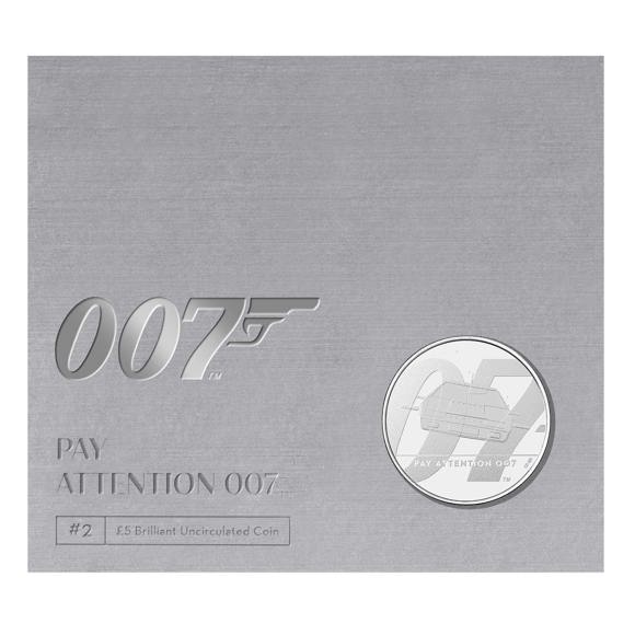 Pay Attention 007 2020 UK £5 Brilliant Uncirculated Coin