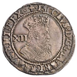 James I Silver Shilling of Twelve Pence
