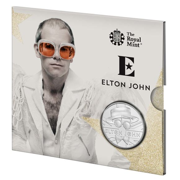 Elton John 2020 UK £5 Brilliant Uncirculated Coin - Rocket Man