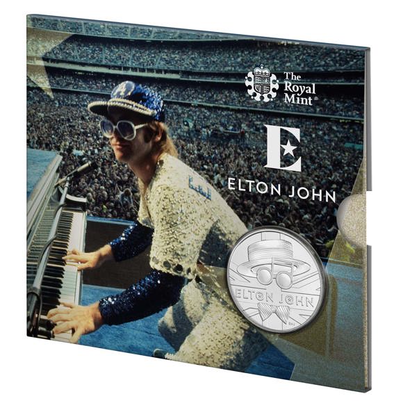 Elton John 2020 UK £5 Brilliant Uncirculated Coin - Dodgers Stadium