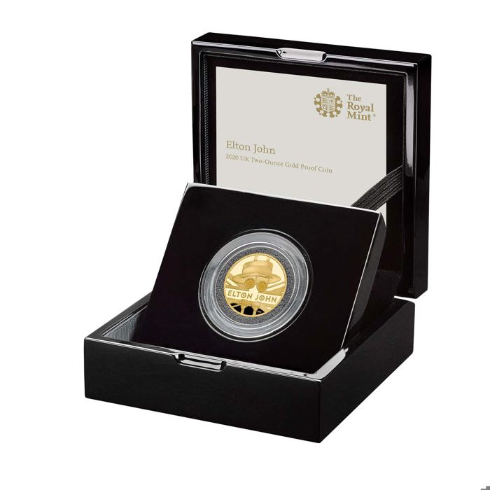 Elton John 2020 UK Two Ounce Gold Proof Coin