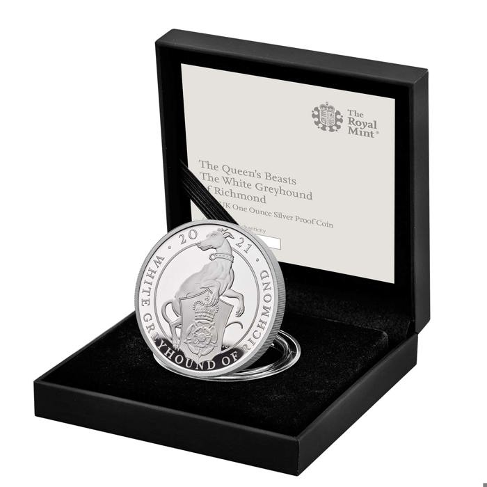 The White Greyhound of Richmond 2021 UK One Ounce Silver Proof Coin