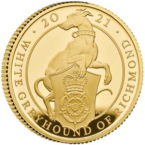 The White Greyhound of Richmond 2021 UK Quarter-Ounce Gold Proof Coin