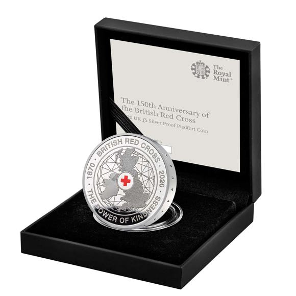 The 150th Anniversary of the British Red Cross 2020 UK £5 Silver Proof Piedfort Coin