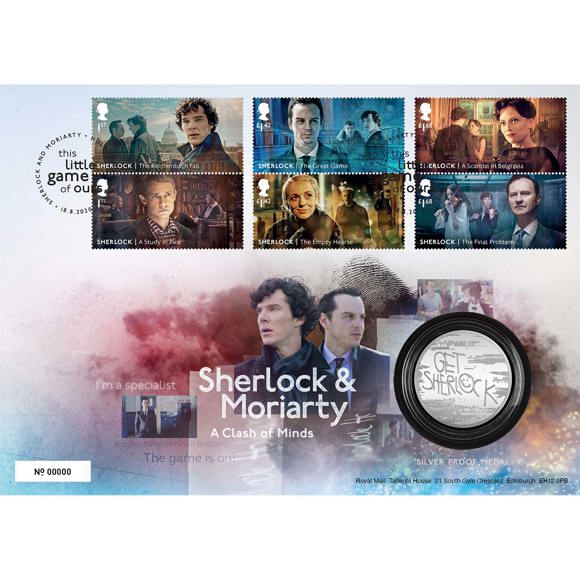 Sherlock & Moriarty Limited Edition Silver Medal Cover		