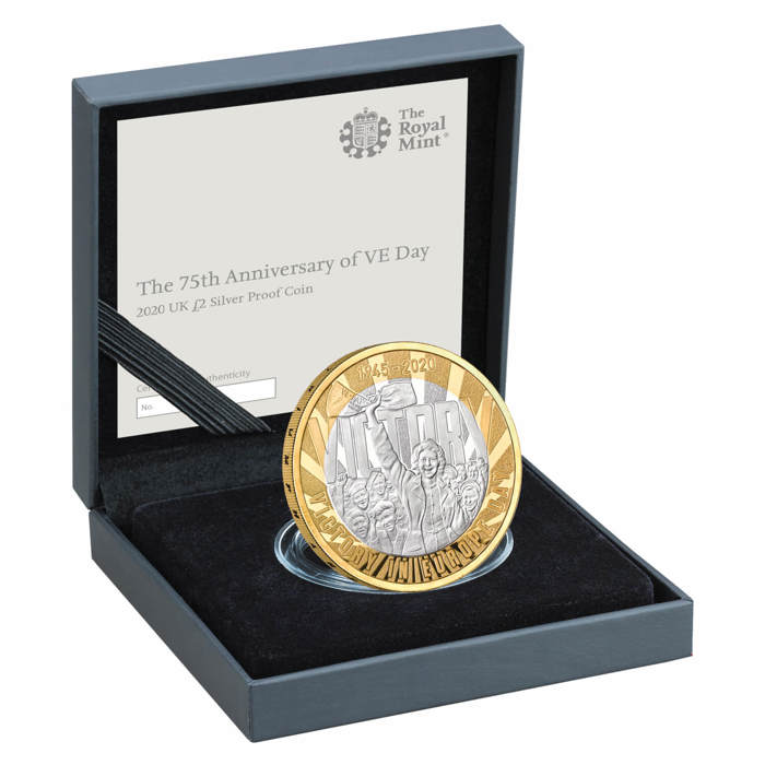 75th Anniversary of VE Day 2020 UK £2 Silver Proof Coin
