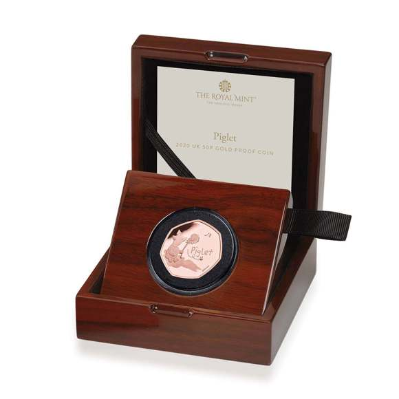 Piglet 2020 UK 50p Gold Proof Coin