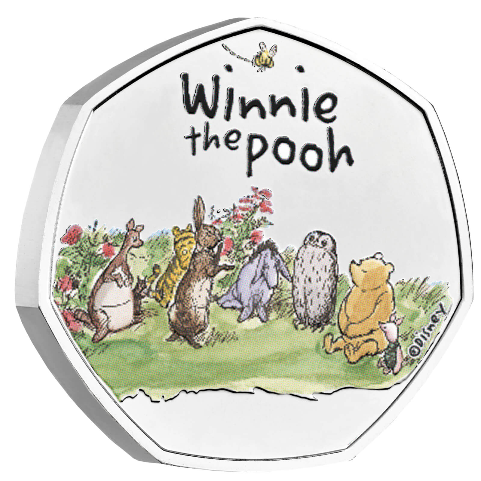 Winnie the Pooh   Friends 2021 UK 50p Brilliant Uncirculated Coloured Coin
