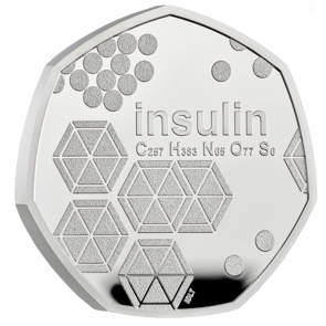 100 Years of Insulin 2021 UK 50p Silver Proof Coin