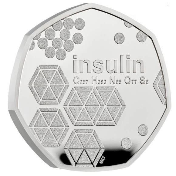 100 Years of Insulin 2021 UK 50p Silver Proof Coin