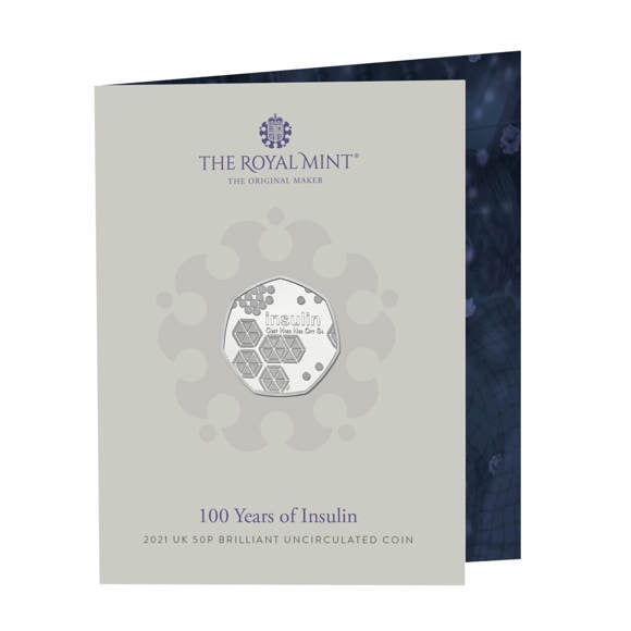 100 Years of Insulin 2021 UK 50p Brilliant Uncirculated Coin