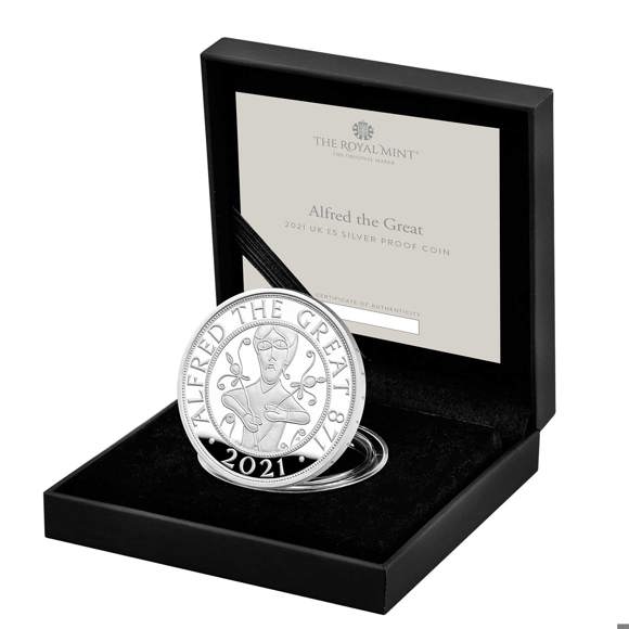 Alfred the Great 2021 UK £5 Silver Proof Coin