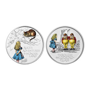  Alice’s Adventures 2021 UK £5 Brilliant Uncirculated Coloured Two-Coin Series
