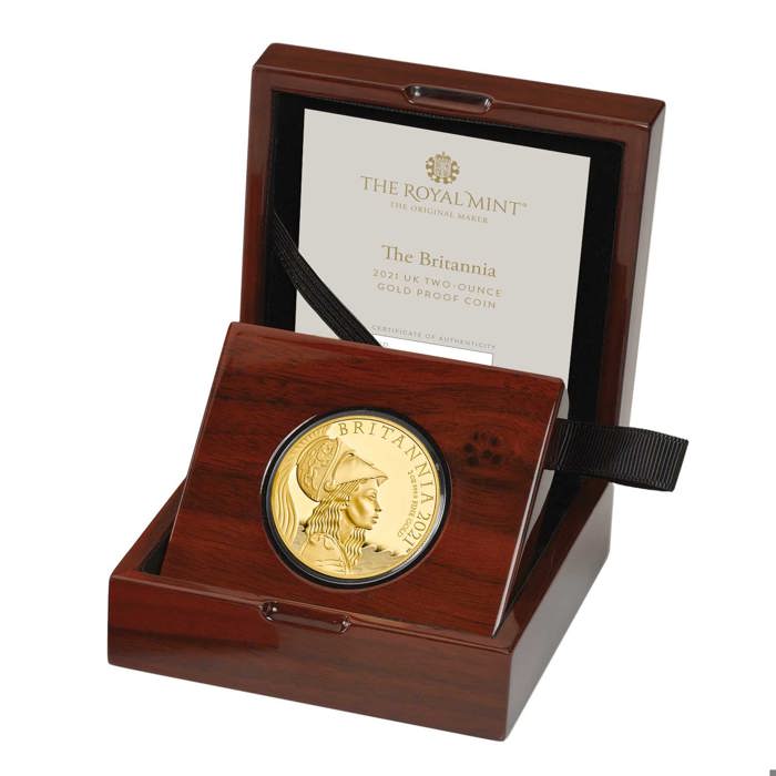The Britannia 2021 UK Premium Exclusive Two-Ounce Gold Proof Coin
