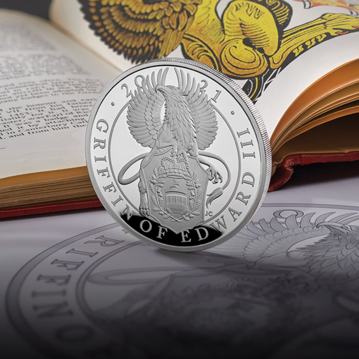 The Royal Mint unleashes the Griffin of Edward III as the final beast to join the Queen’s Beasts collection
