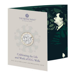 Celebrating the Life and Work of H.G. Wells 2021 UK £2 Brilliant Uncirculated Coin