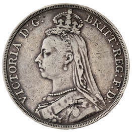 1887-1892 Victoria Jubilee Head Crown - London