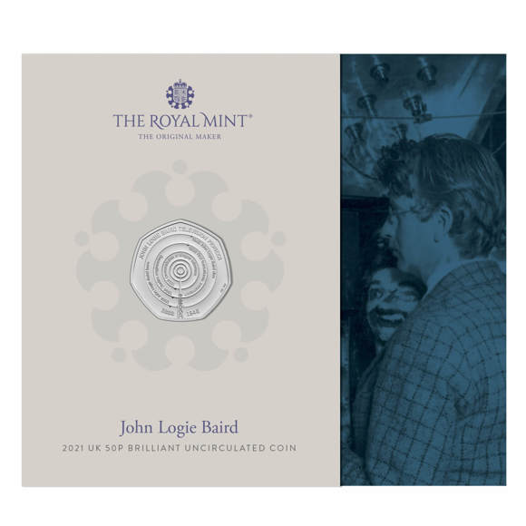 John Logie Baird 2021 UK 50p Brilliant Uncirculated Coin 