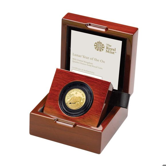 Lunar Year of the Ox 2021 United Kingdom Quarter-Ounce Gold Proof Coin