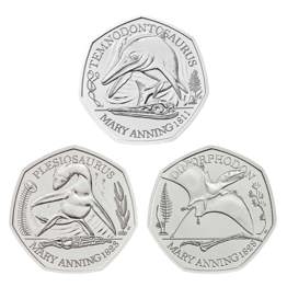 The Mary Anning Collection 2021 UK Brilliant Uncirculated Three-Coin Series