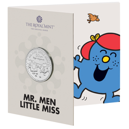 Mr. Strong and Little Miss Giggles â The 50th Anniversary of Mr. Men Little Miss 2021 UK £5 Brilliant Uncirculated Coin