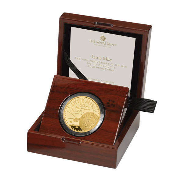 Little Miss Sunshine – The 50th Anniversary of Mr. Men Little Miss 2021 UK One Ounce Gold Proof Coin