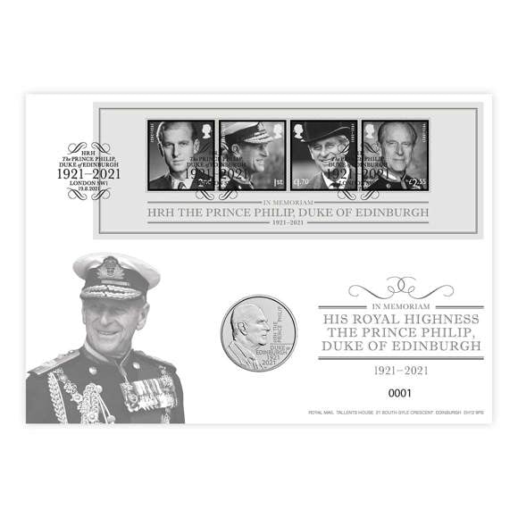 In Memoriam HRH, The Duke of Edinburgh £5 Brilliant Uncirculated Coin Cover