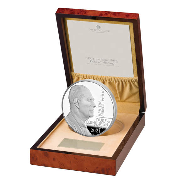 HRH The Prince Philip, Duke of Edinburgh 2021 UK One-Kilo Silver Proof Coin