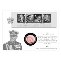 In Memoriam HRH, The Duke of Edinburgh £5 Gold Proof Coin Cover