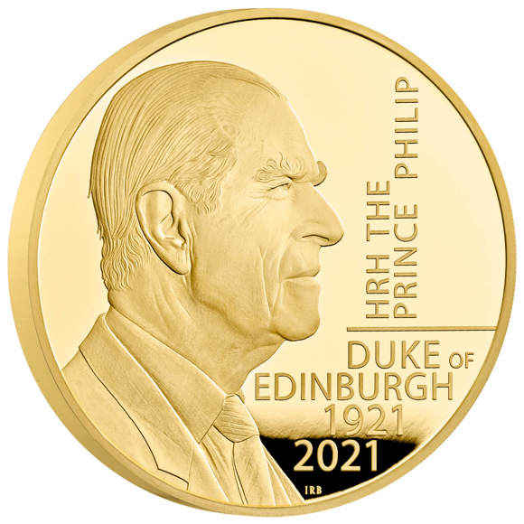 HRH The Prince Philip, Duke of Edinburgh 2021 UK Five-Kilo Gold Proof Coin