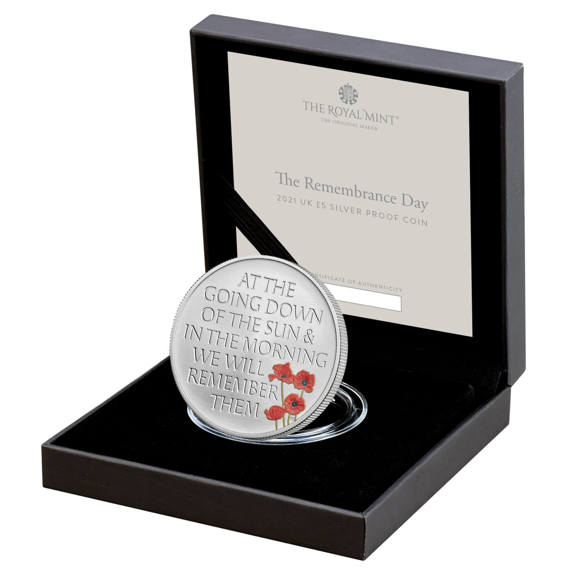 The Remembrance Day 2021 UK £5 Silver Proof Coin