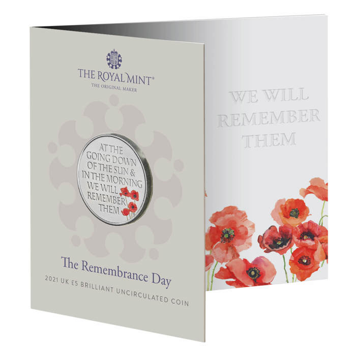 The Remembrance Day 2021 UK £5 Brilliant Uncirculated Coin