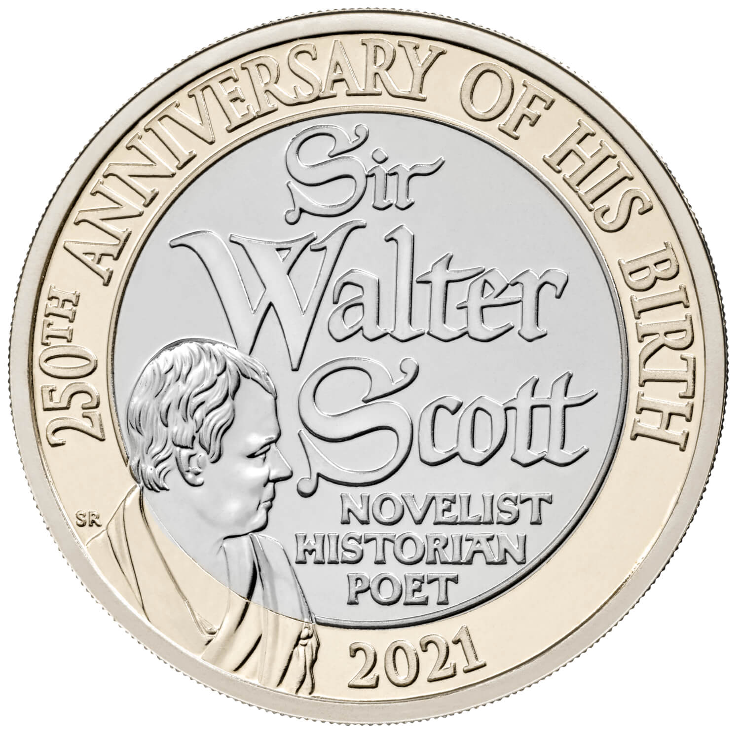 The 250th Anniversary of the Birth of Sir Walter Scott 2021 UK £2 Brilliant Uncirculated Coin