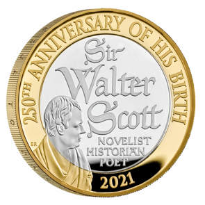The 250th Anniversary of the Birth of Sir Walter Scott 2021 UK £2 Silver Proof Coin
