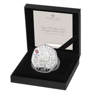 Team GB 2021 UK 50p Silver Proof Colour Coin