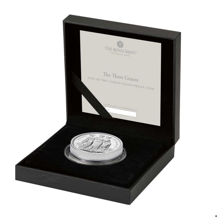Three Graces 2020 UK Two-Ounce Silver Proof Coin