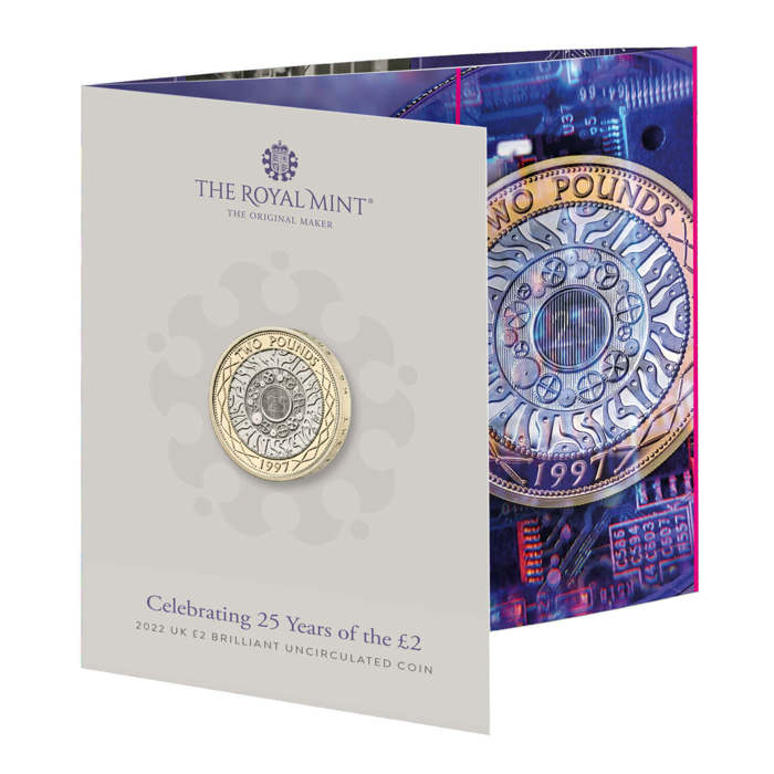 Celebrating 25 Years of the £2 2022 UK £2 Brilliant Uncirculated Coin