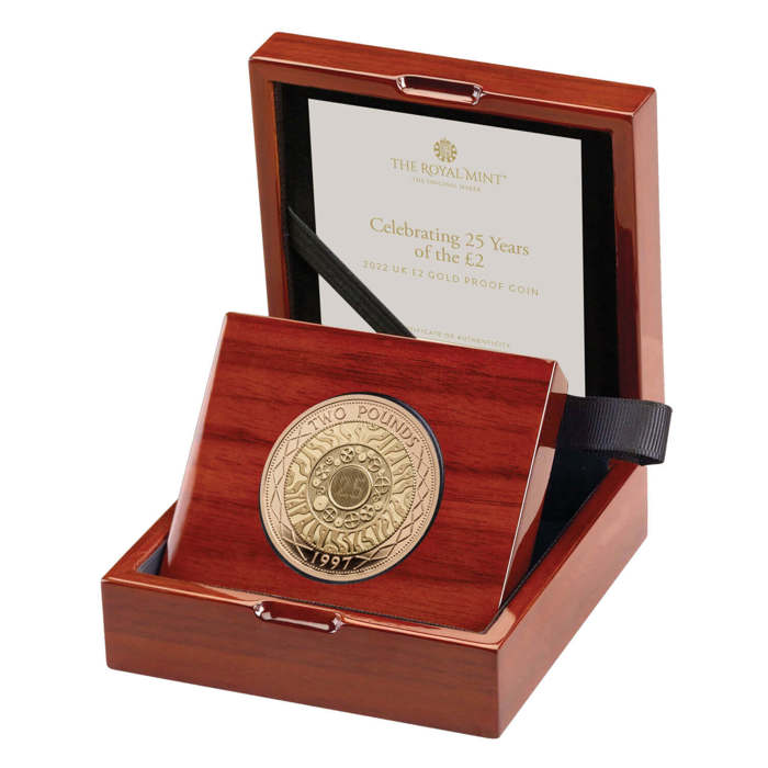Celebrating 25 Years of the £2 2022 UK £2 Gold Proof Coin