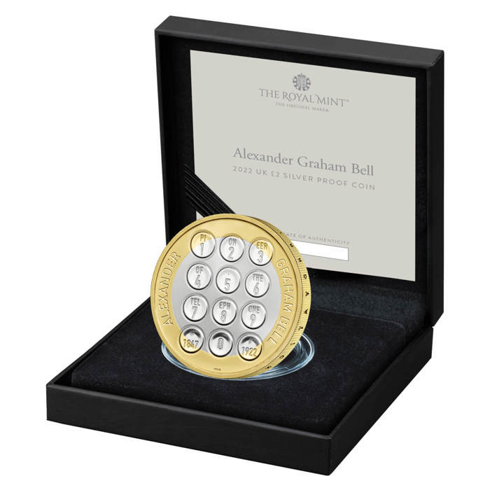 Alexander Graham Bell 2022 UK £2 Silver Proof Coin
