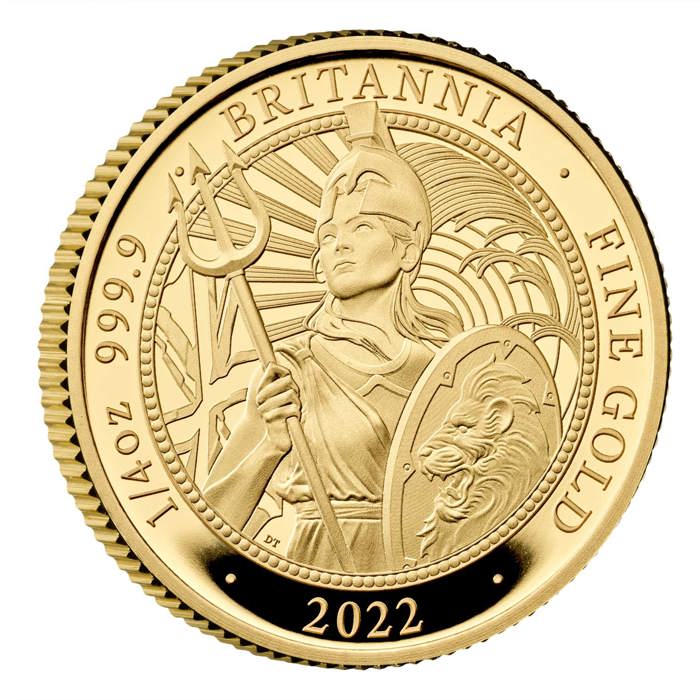 The Britannia 2022 UK 1/4oz Gold Proof Coin