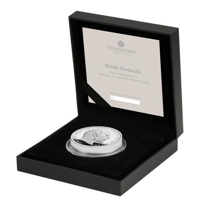 British Monarchs King Edward VII 2022 UK 2oz Silver Proof Coin
